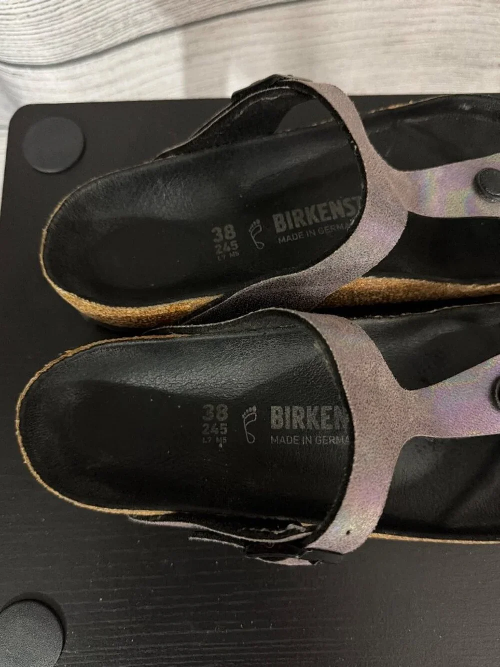Birkenstock Gizeh Holographic Sandals Size 38R
